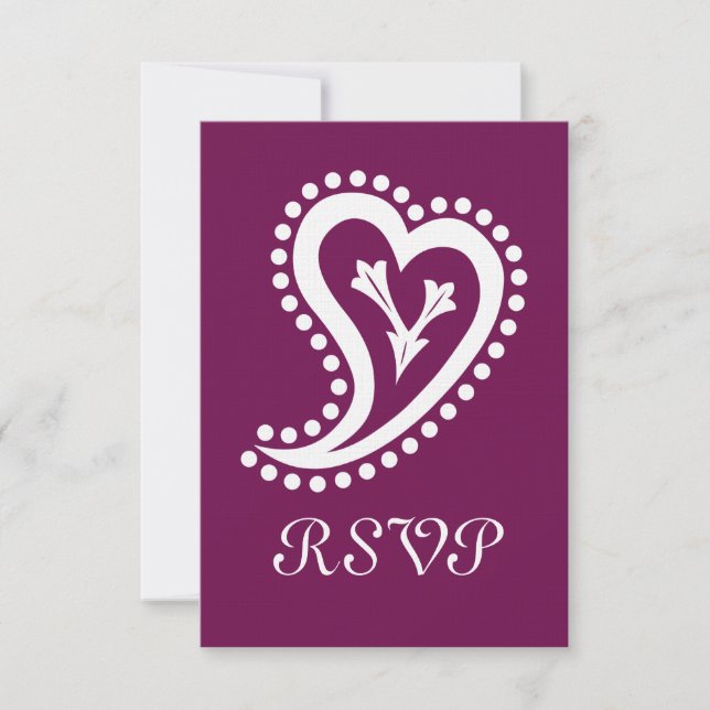 Cartaz de RSVP de Vinhos de Paisley Doce (Frente)