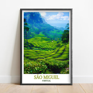 Cartaz de São Miguel - Impressão das Plantações de