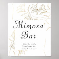 Cartaz de Sinal de Poster da Barra de Mimosa Flor