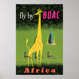 Cartaz de Viagem África Arte Africana Impressão BO