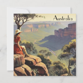 Cartaz de Viagem Antigo Austrália Canyon