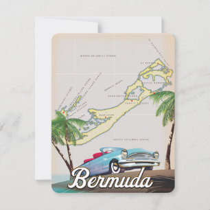 Cartaz de viagem antigo das Bermudas