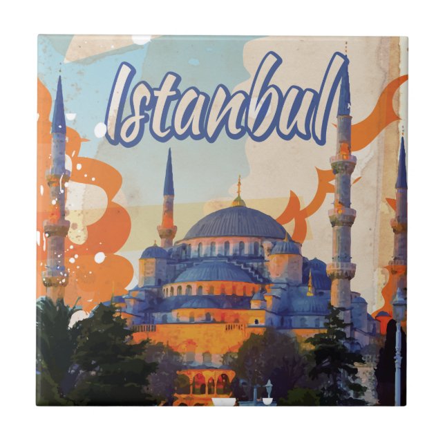 Cartaz de Viagem Antigo de Istambul (Frente)