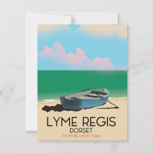 Cartaz de viagem antigo de Lyme Regis, dorset.