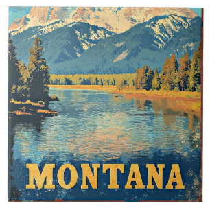 Cartaz de Viagem Antigo de Montana
