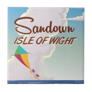 Cartaz de viagem antigo de Sandown, Ilha de Wight