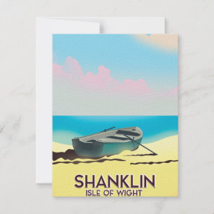 Cartaz de viagem antigo de Shanklin, Ilha de Wight