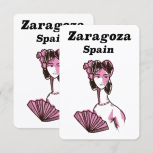 Cartaz de viagem antigo de Zaragoza Espanha