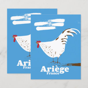 Cartaz de viagem Ariège França.
