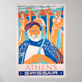 Cartaz de Viagem Atenas Grécia Arte Impressão Greg