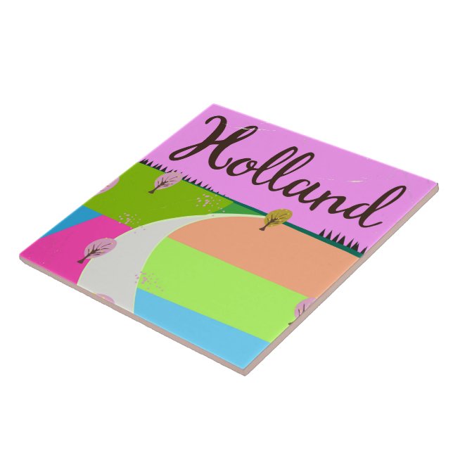 cartaz de viagem campos da Holanda (Lateral)