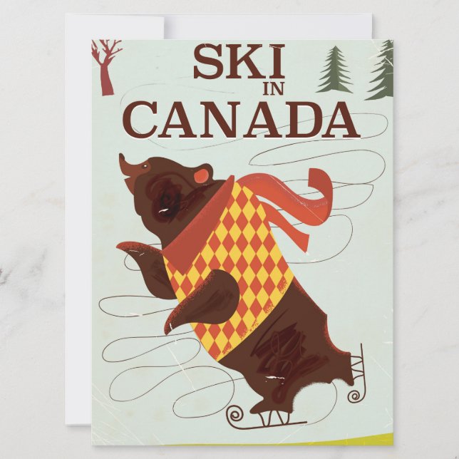 Cartaz de viagem canadense retrô (Frente)