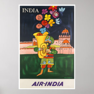 Cartaz de Viagem da Air India Impressão de Arte In