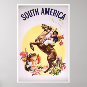 Cartaz de Viagem da América do Sul Impressão de Ar
