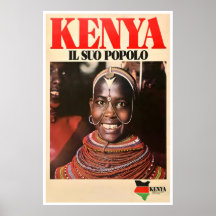 Cartaz de Viagem da Arte do Quênia Impressão Afric