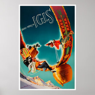 Cartaz de Viagem da Áustria Tyrol Impressão de Esq