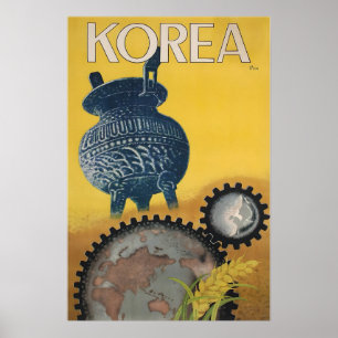 Cartaz de Viagem da Coreia Arte de Seul Impressão