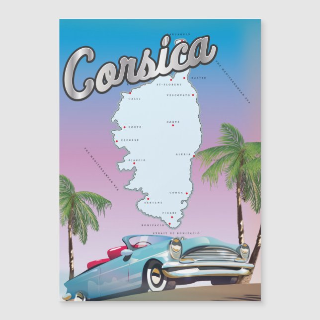 cartaz de viagem da Córsega (Frente)