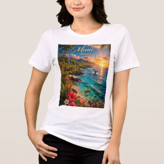 Cartaz de Viagem da Costa Tropical do Maui Havaí