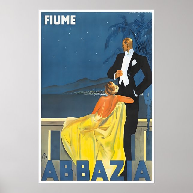 Cartaz de Viagem da Croácia Opatija Impressão de A (Frente)