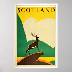 Cartaz de Viagem da Escócia Impressão de Arte Vint