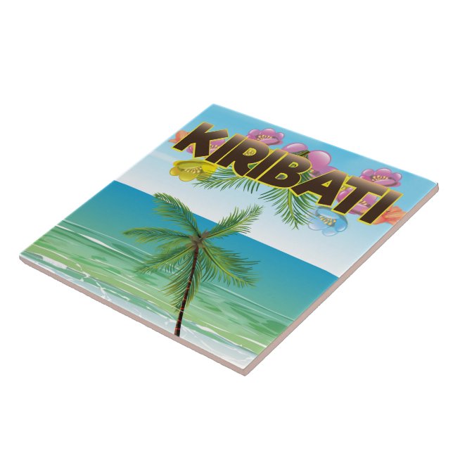 cartaz de viagem da ilha de Kiribati (Lateral)