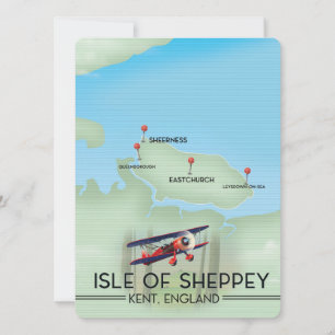 cartaz de viagem da ilha de Sheppey Kent Inglaterr