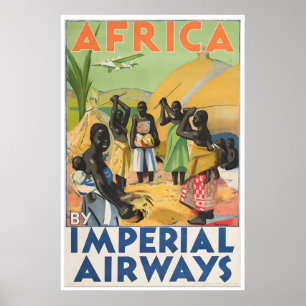 Cartaz de Viagem da Imperial Airways com Impressão