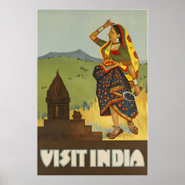 Cartaz de Viagem da Índia Impressão de Arte Indian