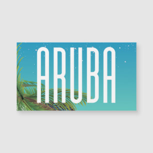cartaz de viagem da praia Aruba Hammock