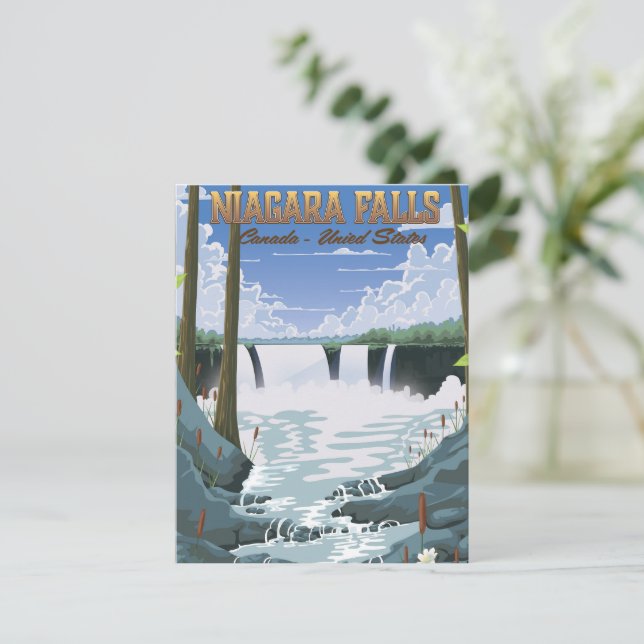Cartaz de viagem das Cataratas do Niágara (Em pé/Frente)