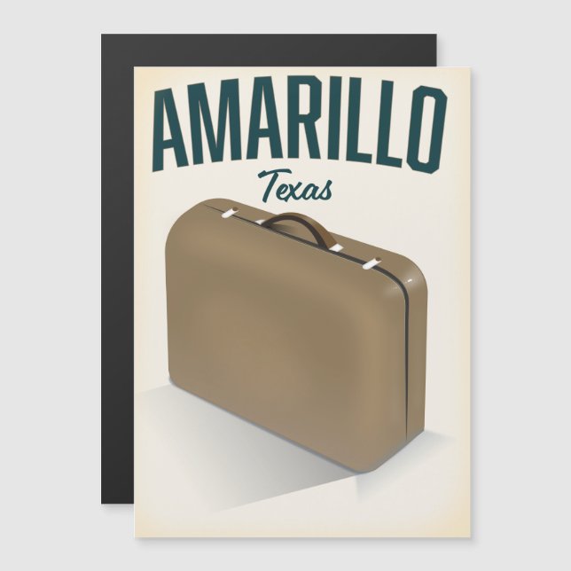 Cartaz de viagem de Amarillo texas (Frente/Verso)