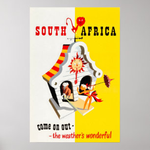 Cartaz de Viagem de Arte de Impressão Africana da
