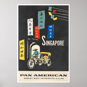 Cartaz de Viagem de Arte de Singapura Impressão em