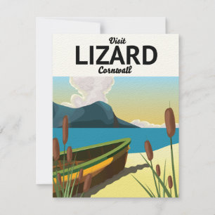 Cartaz de viagem de beira-mar de Lizard