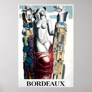 Cartaz de Viagem de Bordéus Impressão Francesa Art
