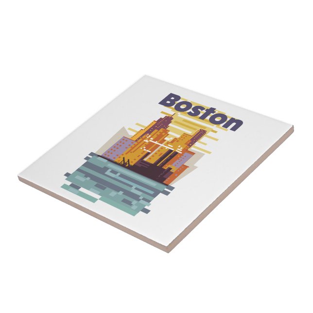Cartaz de viagem de Boston (Lateral)