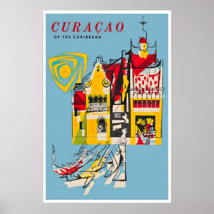 Cartaz de Viagem de Curaçao Impressão de Cartaz do