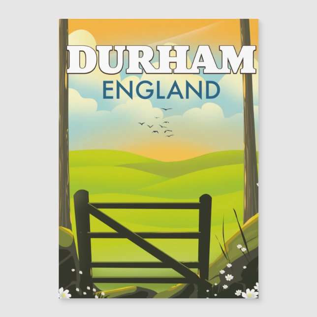 Cartaz de viagem de Durham Inglaterra (Frente)