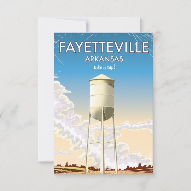 Cartaz de viagem de Fayetteville Arkansas (Frente)