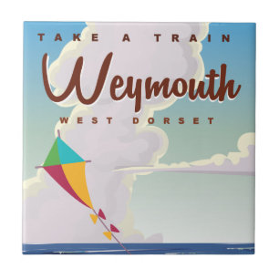 Cartaz de viagem de férias vintage Weymouth Inglat