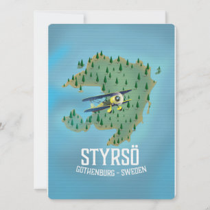 Cartaz de viagem de Styrsö, Suécia.