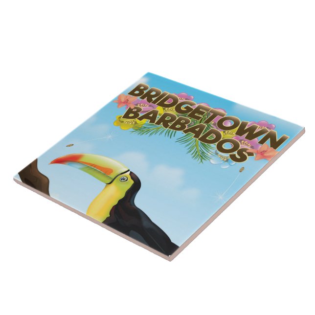 Cartaz de viagem do Bridgetown Barbados Toucan (Lateral)