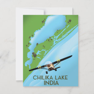 Cartaz de viagem do Lago Chilika Índia