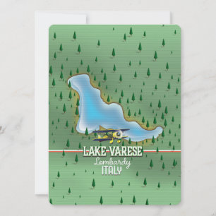 Cartaz de viagem do Lago Varese, Lombardia, Itália