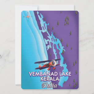 Cartaz de viagem do Lago Vembanad, Índia