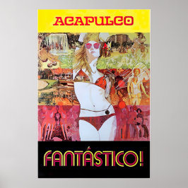 Cartaz de Viagem do México Arte Acapulco Impressão