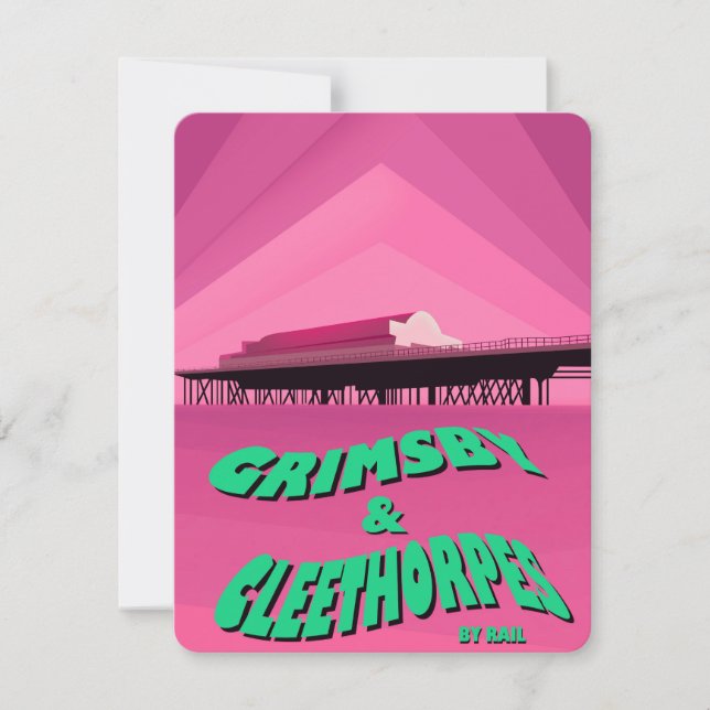 cartaz de viagem do pier de Grimsby & Cleethorpes (Frente)