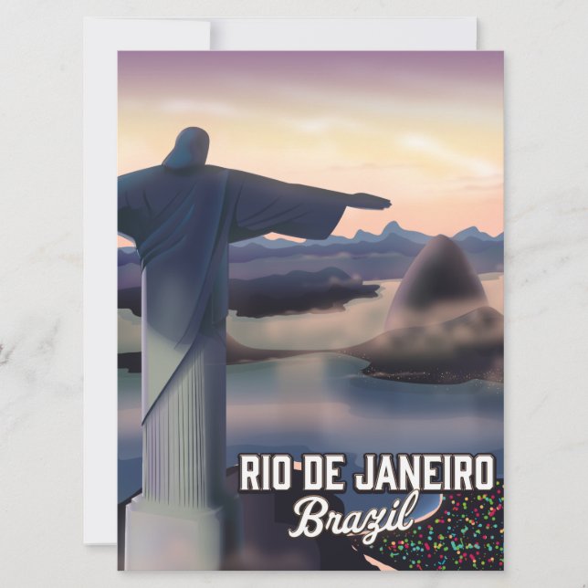 Cartaz de viagem do Rio De Janeiro Brasil. (Frente)