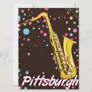 Cartaz de viagem do Saxofone de Pittsburgh.